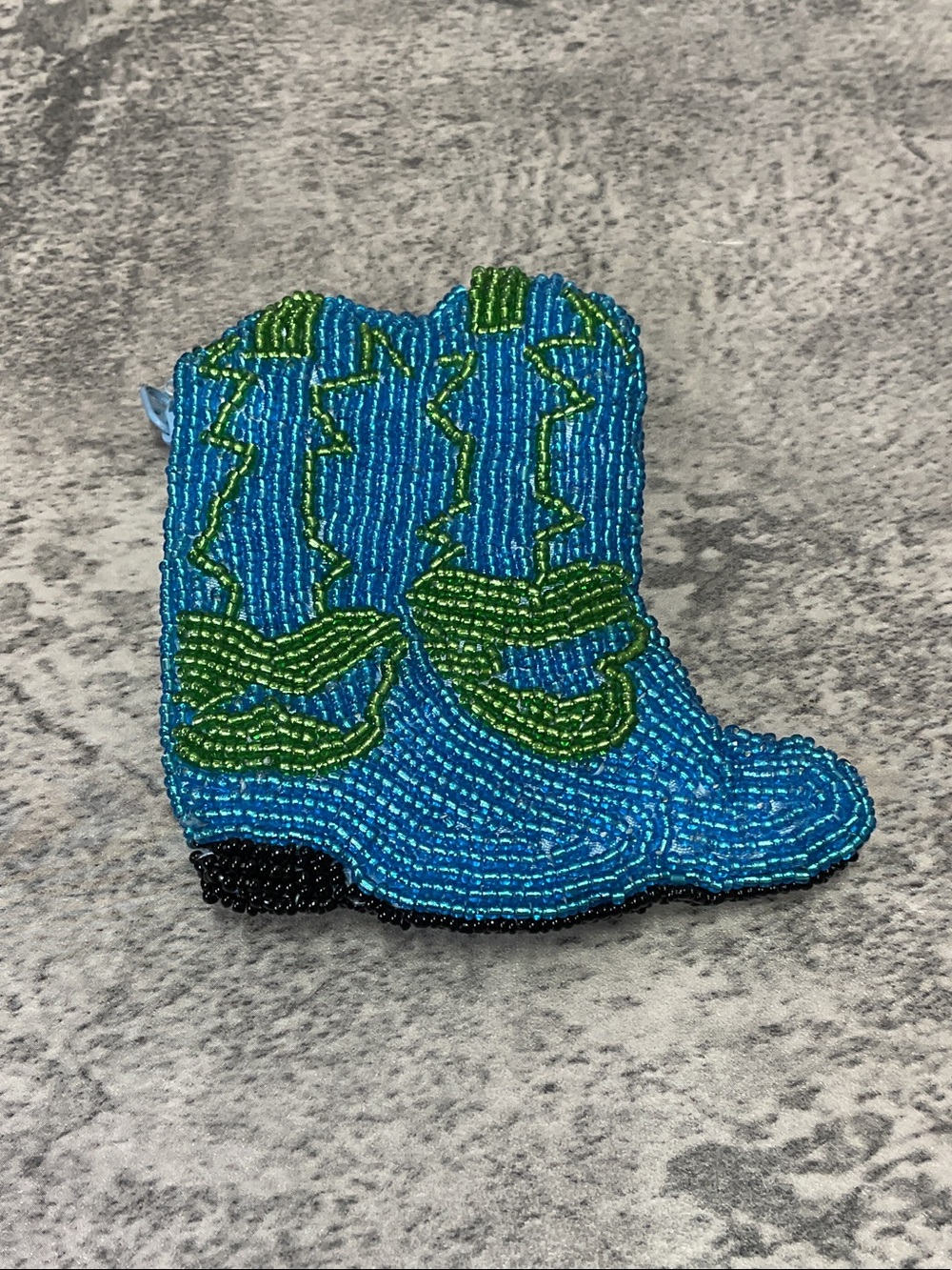 western cowgirl boots beaded coin purse